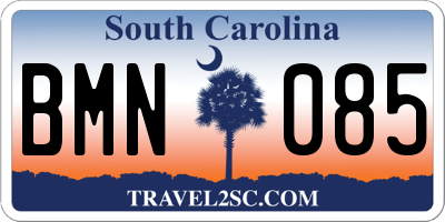 SC license plate BMN085