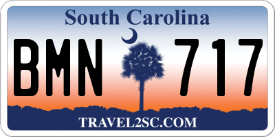SC license plate BMN717