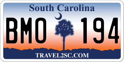 SC license plate BMO194