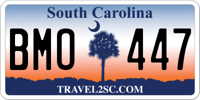 SC license plate BMO447