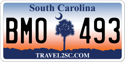 SC license plate BMO493