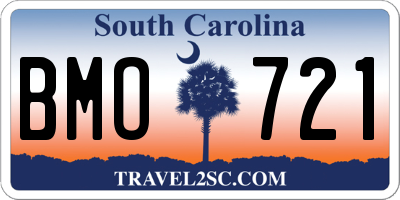 SC license plate BMO721