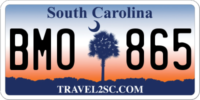 SC license plate BMO865