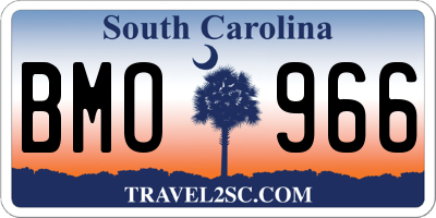 SC license plate BMO966