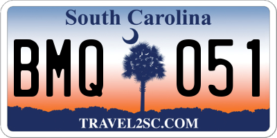 SC license plate BMQ051