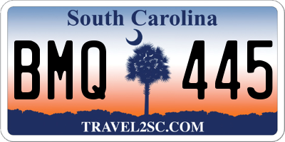 SC license plate BMQ445