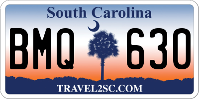 SC license plate BMQ630