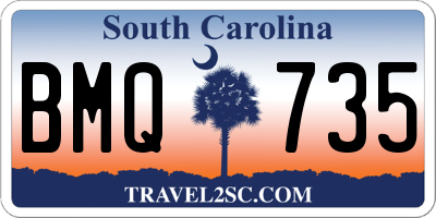 SC license plate BMQ735