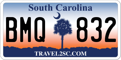 SC license plate BMQ832