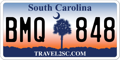 SC license plate BMQ848