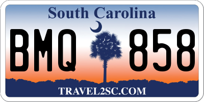 SC license plate BMQ858