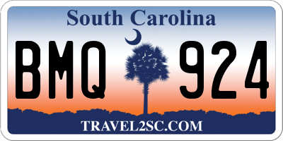 SC license plate BMQ924
