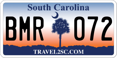 SC license plate BMR072
