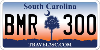 SC license plate BMR300