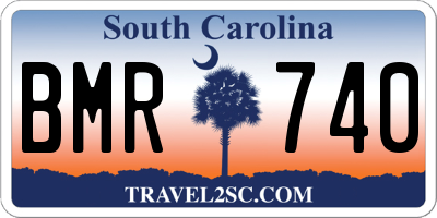 SC license plate BMR740
