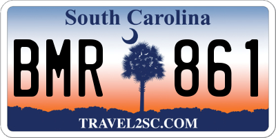 SC license plate BMR861