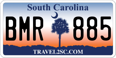 SC license plate BMR885