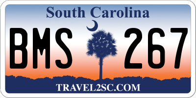 SC license plate BMS267