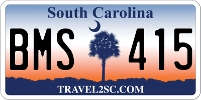 SC license plate BMS415