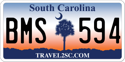 SC license plate BMS594