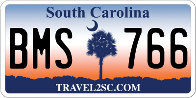 SC license plate BMS766