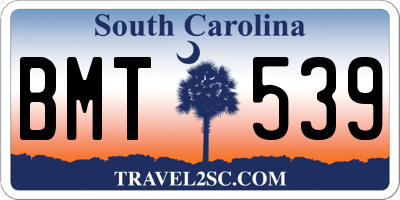 SC license plate BMT539