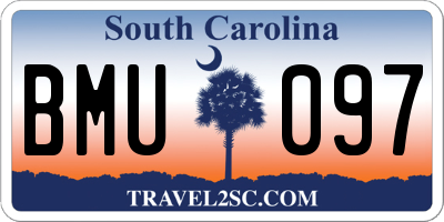 SC license plate BMU097