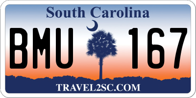 SC license plate BMU167