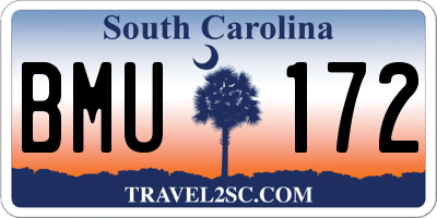 SC license plate BMU172