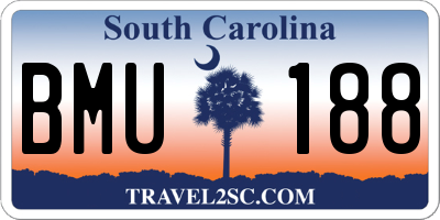 SC license plate BMU188