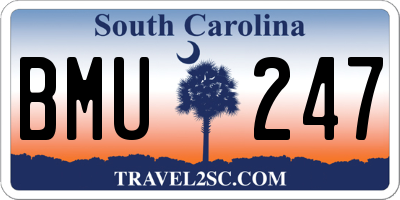 SC license plate BMU247