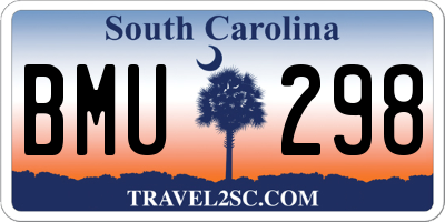 SC license plate BMU298
