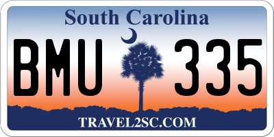SC license plate BMU335
