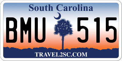 SC license plate BMU515
