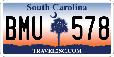 SC license plate BMU578