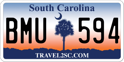 SC license plate BMU594