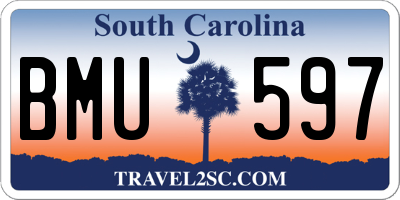 SC license plate BMU597