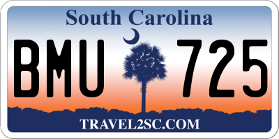 SC license plate BMU725