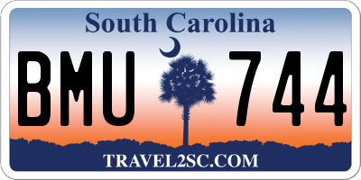 SC license plate BMU744