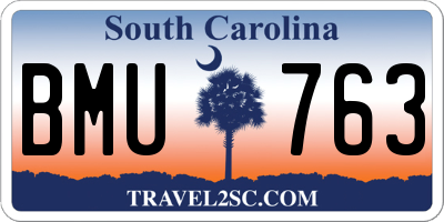SC license plate BMU763