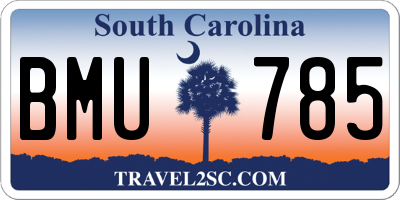 SC license plate BMU785