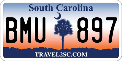 SC license plate BMU897