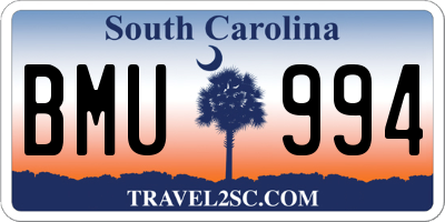 SC license plate BMU994
