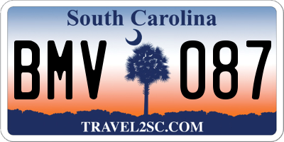 SC license plate BMV087