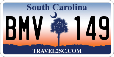 SC license plate BMV149