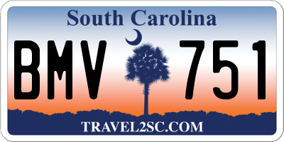 SC license plate BMV751