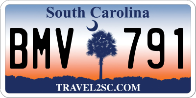 SC license plate BMV791