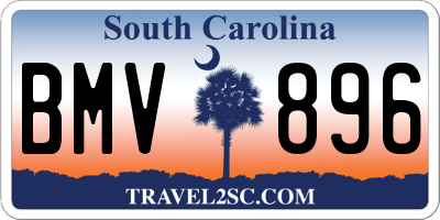 SC license plate BMV896