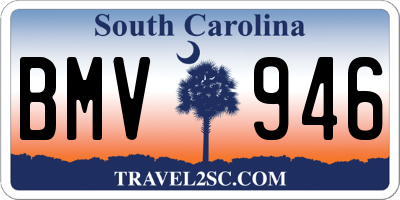 SC license plate BMV946