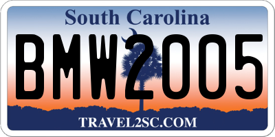 SC license plate BMW2005